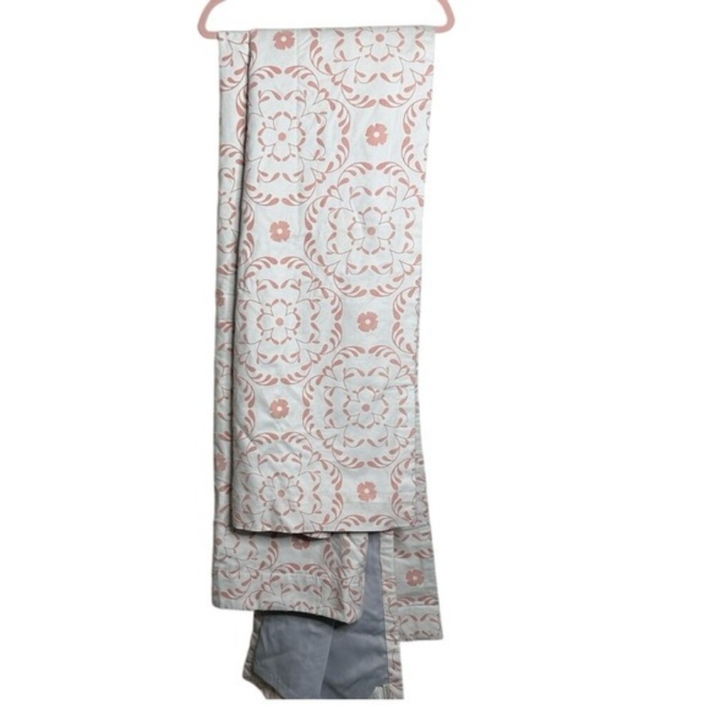 Pottery Barn Kids Pink Floral‎ Flocked Blackout Curtain Panel 44x84